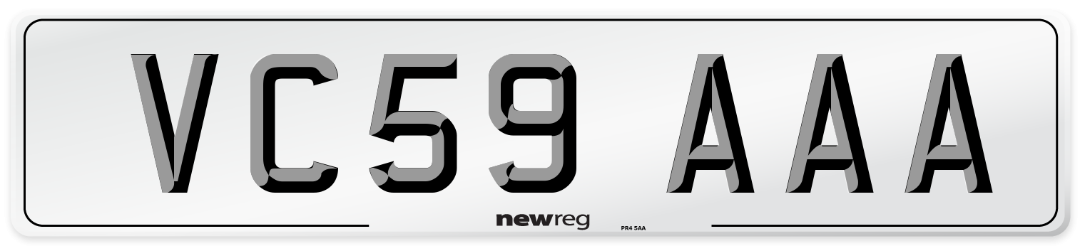 VC59 AAA Number Plate from New Reg